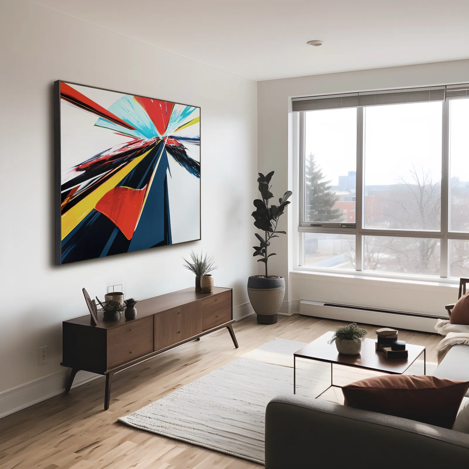 Minseok Kang original artwork in a collector's interior 4