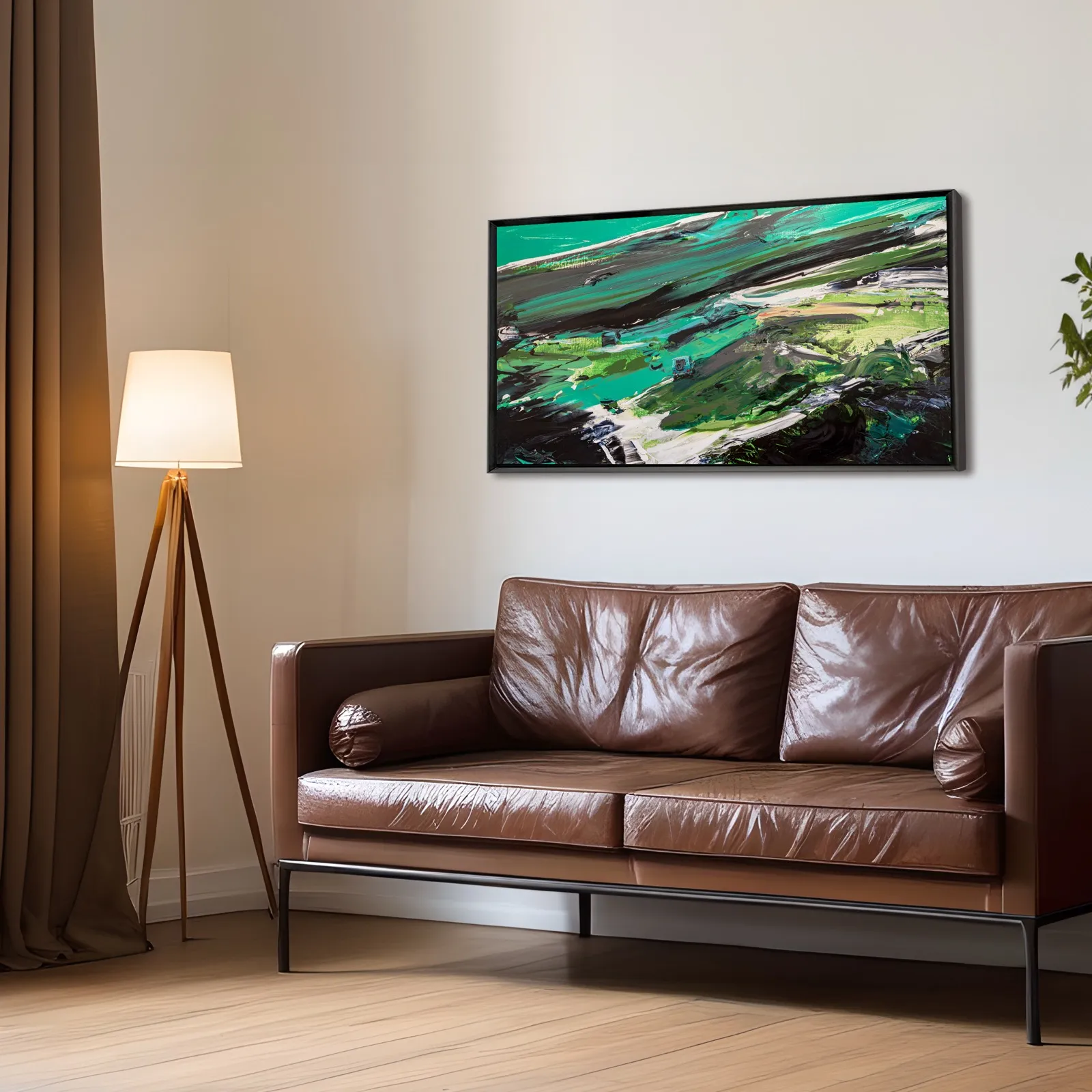 Minseok Kang original artwork in a collector's interior 5