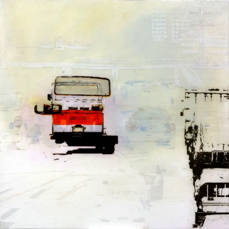 Minseok Kang, Illusion No.1 (2009) — A mixed media canvas compressing the city's crowds and gazes, Mixed Media
