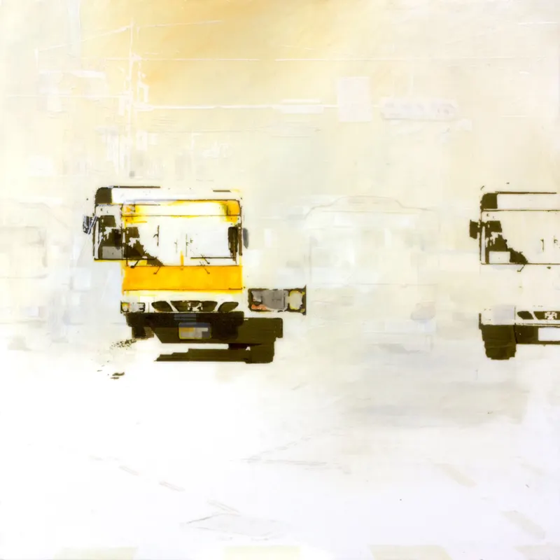 Minseok Kang, Illusion No.2 (2009) — A mixed media canvas compressing the city's crowds and gazes, Mixed Media