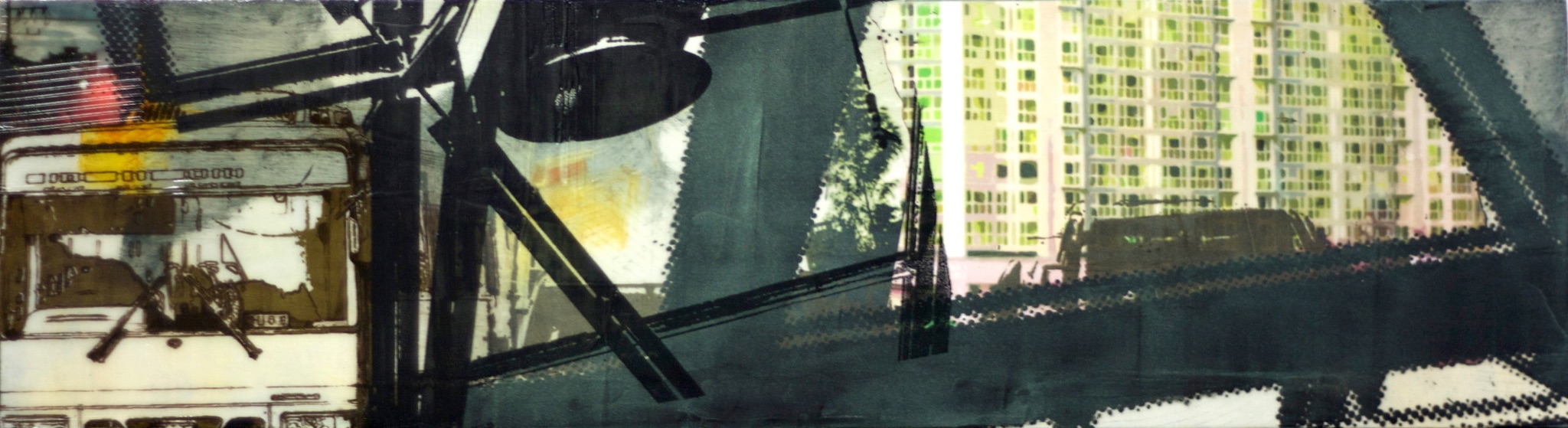 Minseok Kang 강민석 Mental Pressure 경쟁 22×80cm Mixed Media 2009 Korean contemporary art automotive fine art 경쟁 Competition urban psychology art