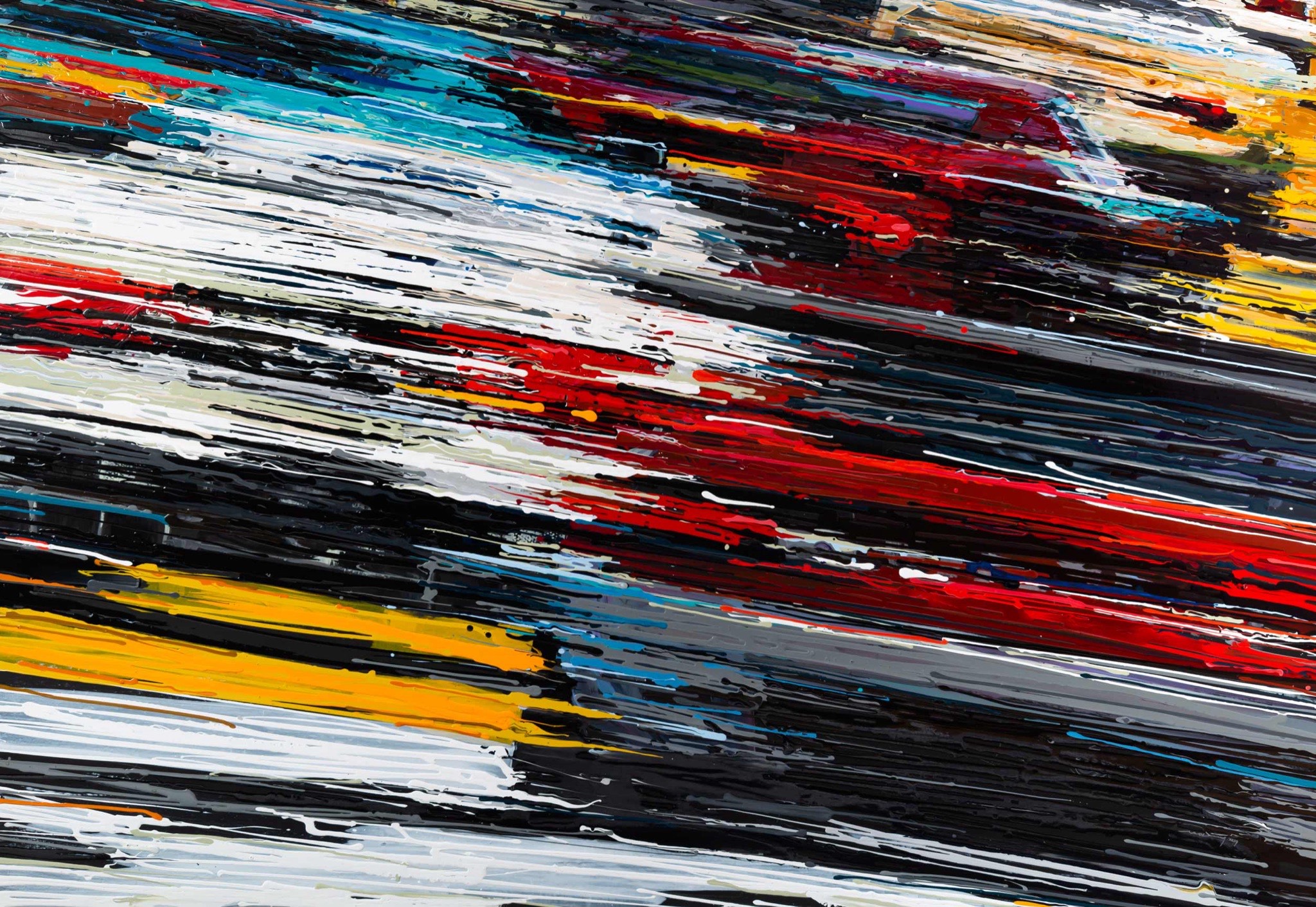 강민석 Minseok Kang 끝없는 힘 Endless Force V 162×112.1cm Acrylic on Canvas 2019 Korean contemporary art 한국 현대미술 자동차 그림 automotive fine art 끝없는 힘 Endless Force racing car painting
