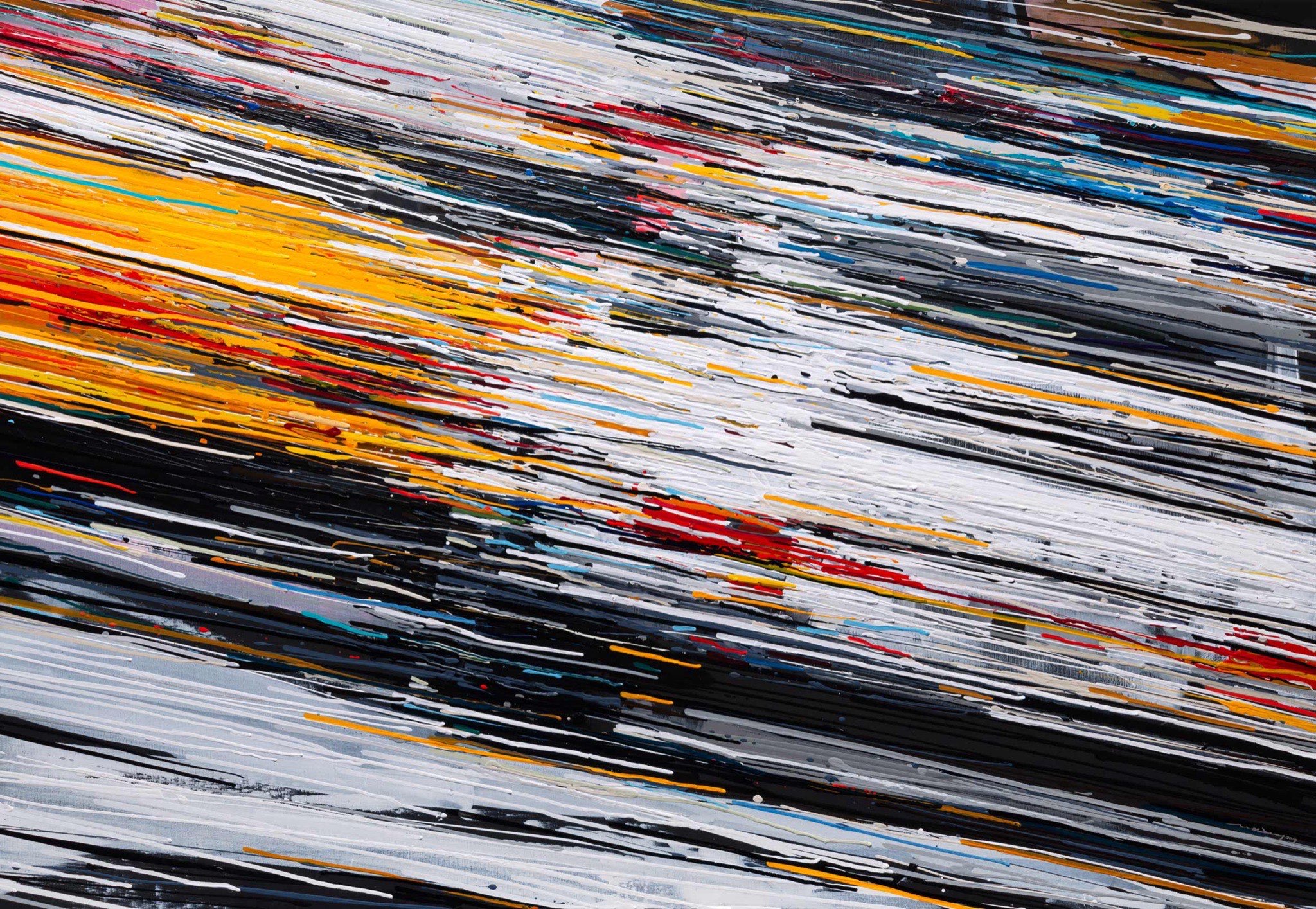 강민석 Minseok Kang 끝없는 힘 Endless Force X 161.9×112cm Acrylic on Canvas 2019 Korean contemporary art 한국 현대미술 자동차 그림 automotive fine art 끝없는 힘 Endless Force racing car painting