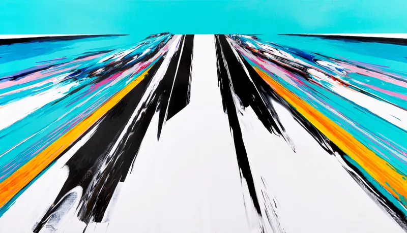 Minseok Kang, Endless Force XXIX (2022) — A distorted, deconstructed car amid explosive colors and lines, Acrylic on Canvas