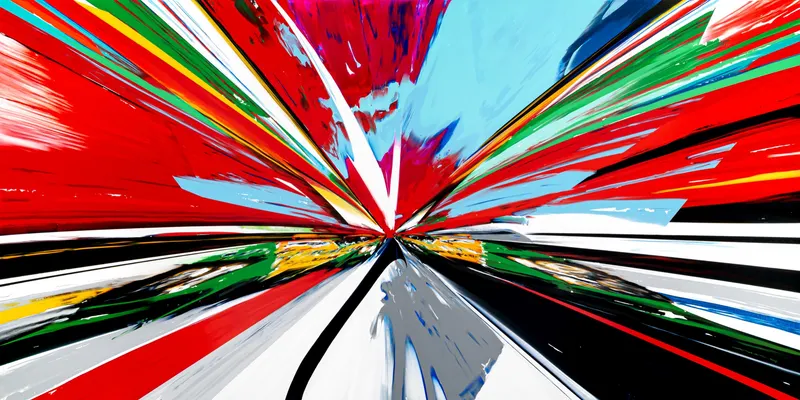 Minseok Kang, Endless Impact D04 (2025) — Scraped and pushed-away paint traces around a distorted car form, Acrylic on Canvas