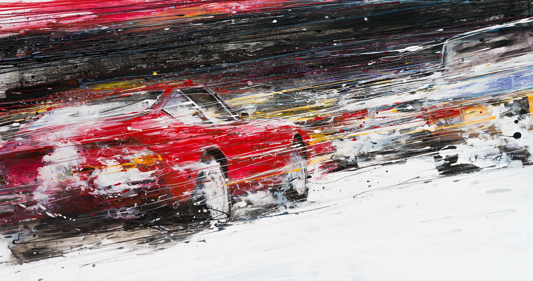Minseok Kang 강민석 Energy NO.10 에너지 130×70cm Acrylic on Canvas 2017 Korean contemporary art automotive fine art 에너지 Energy energy painting