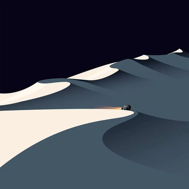 강민석 Minseok Kang, Long Way III (2019) — 끝이 보이지 않는 긴 길 위를 달리는 레이서, Pigment Print on Hahnemühle · Edition 100/100