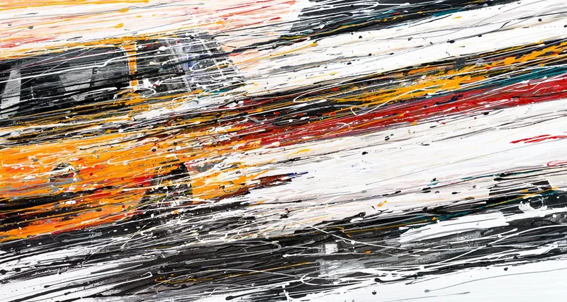 Minseok Kang, Invisible Force NO.3 (2017) — A canvas filled to bursting with light and roar breaking the darkness, Acrylic on Canvas