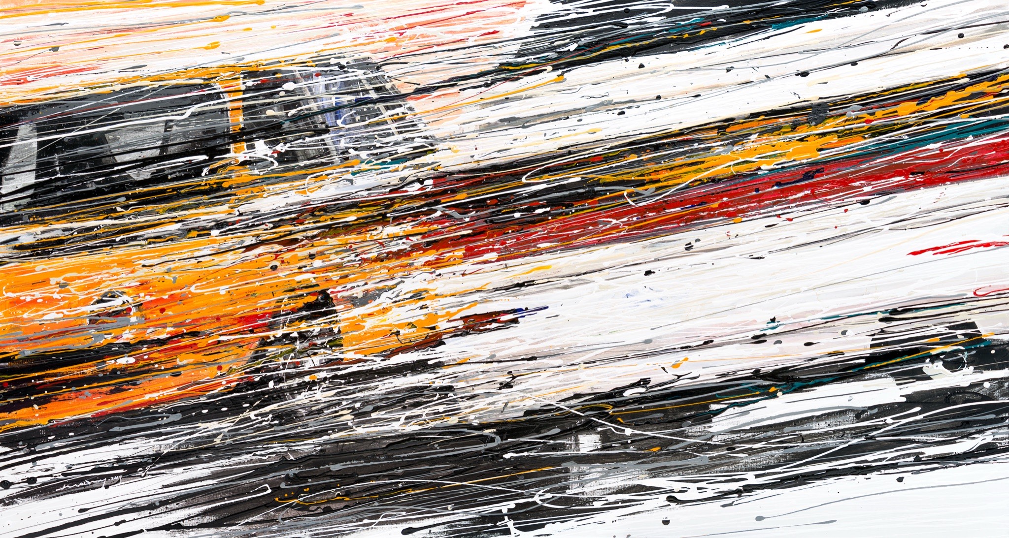 Minseok Kang 강민석 Invisible Force NO.3 보이지 않는 힘 70×130cm Acrylic on Canvas 2017 Korean contemporary art automotive fine art 보이지 않는 힘 Invisible Force energy art