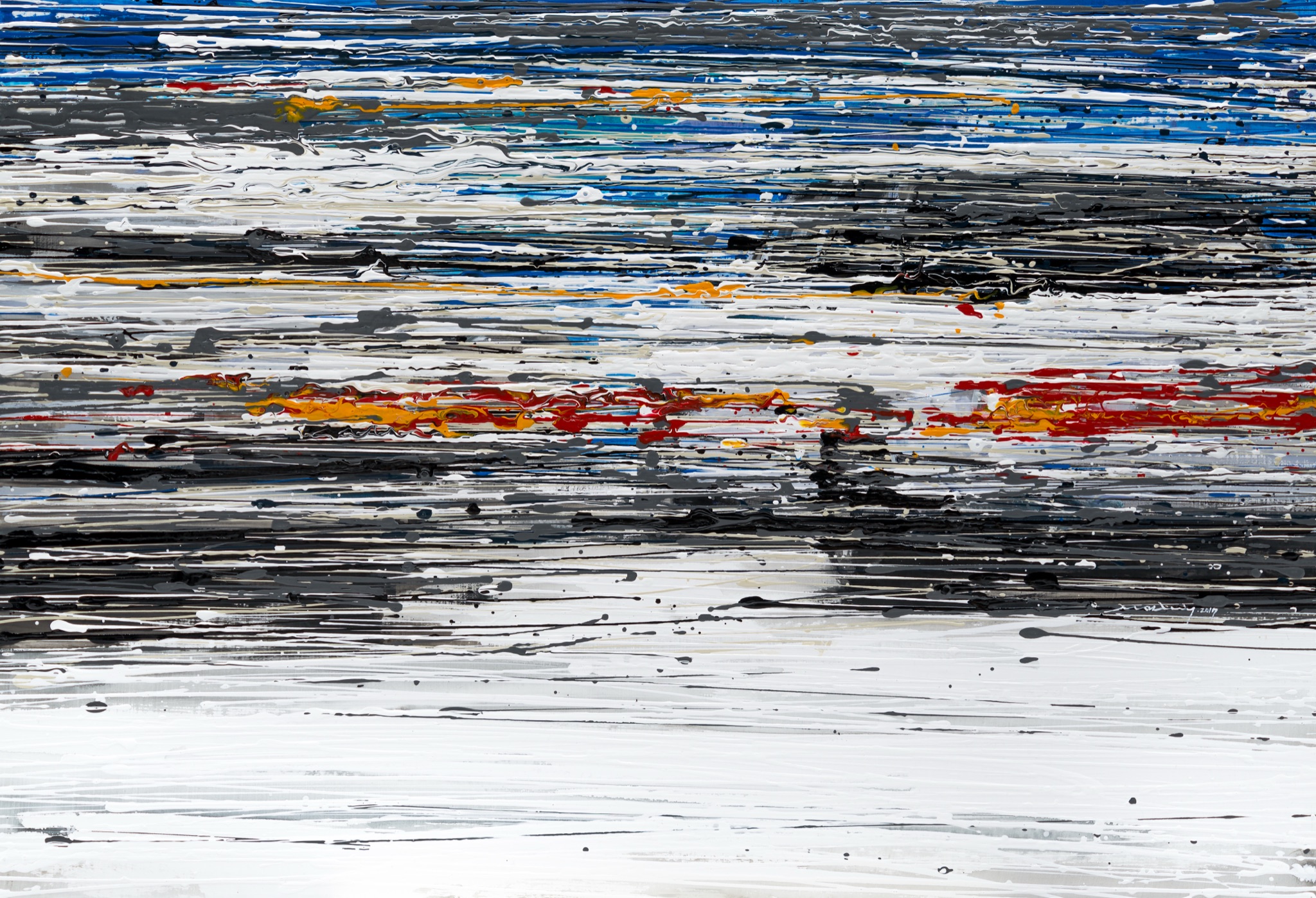 Minseok Kang 강민석 Invisible Force NO.6 보이지 않는 힘 50×73cm Acrylic on Canvas 2017 Korean contemporary art automotive fine art 보이지 않는 힘 Invisible Force energy art