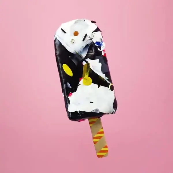Minseok Kang, Ice Cream No.06 — A single-channel video of an ice cream form playing on loop, Single-channel video