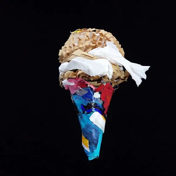 Minseok Kang, Ice Cream No.27 — A single-channel video of an ice cream form playing on loop, Single-channel video