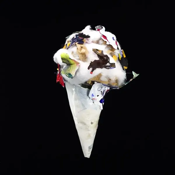 Minseok Kang, Ice Cream No.48 — A single-channel video of an ice cream form playing on loop, Single-channel video