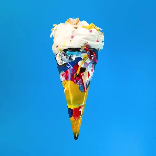 Minseok Kang, Ice Cream No.60 — A single-channel video of an ice cream form playing on loop, Single-channel video