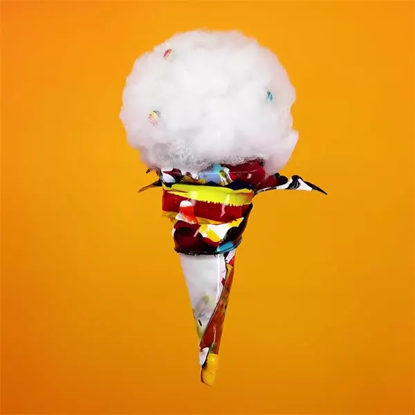 Minseok Kang, Ice Cream No.66 — A single-channel video of an ice cream form playing on loop, Single-channel video