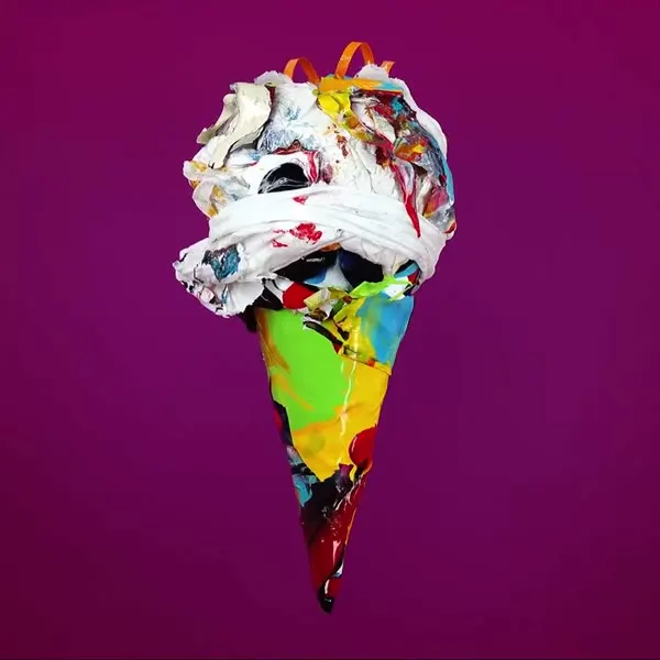 Minseok Kang, Ice Cream No.68 — A single-channel video of an ice cream form playing on loop, Single-channel video