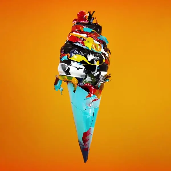 Minseok Kang, Ice Cream No.69 — A single-channel video of an ice cream form playing on loop, Single-channel video