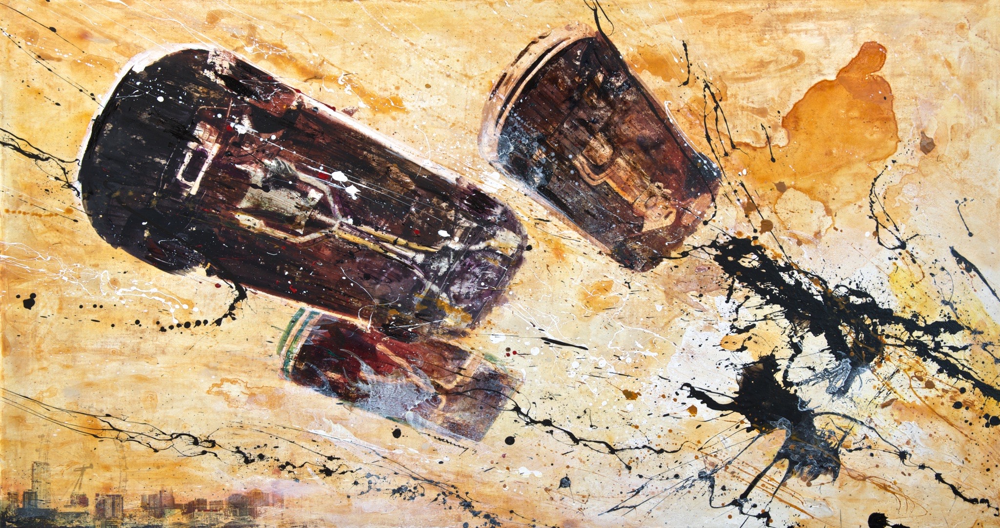 Minseok Kang 강민석 Challenge NO.2 나침반 없이 항해하다 65×122cm Mixed Media 2013 Korean contemporary art automotive fine art 나침반 없이 항해하다 Navigate without Compass self-discovery art