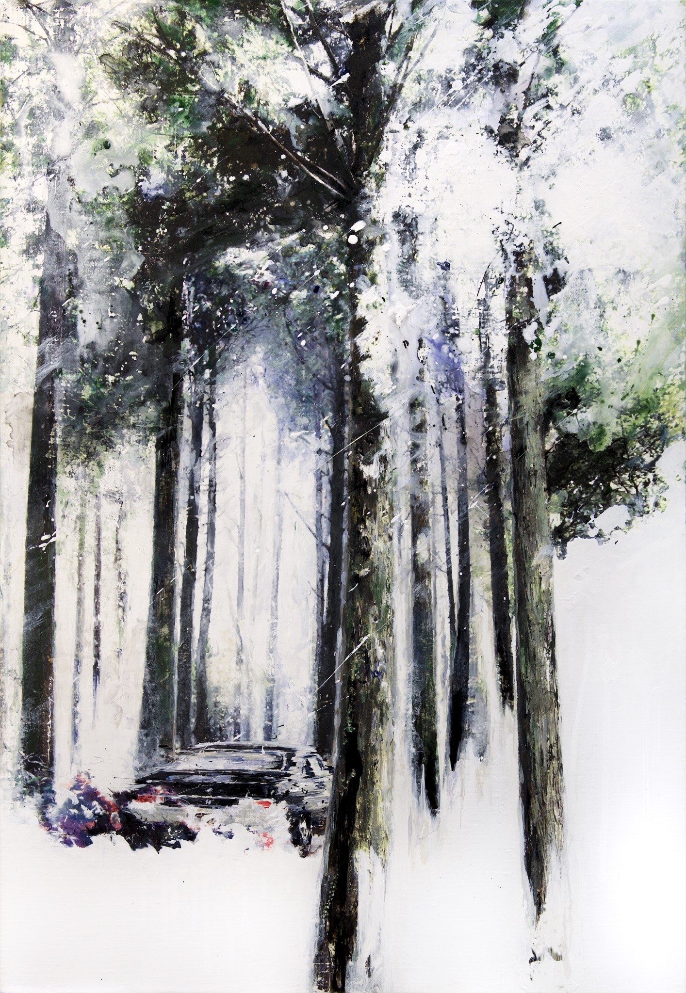 Minseok Kang 강민석 Stray Racer NO.11 길 잃은 레이서 72.7×50cm Mixed Media 2015 Korean contemporary art automotive fine art 길 잃은 레이서 Stray Racer lost racer painting