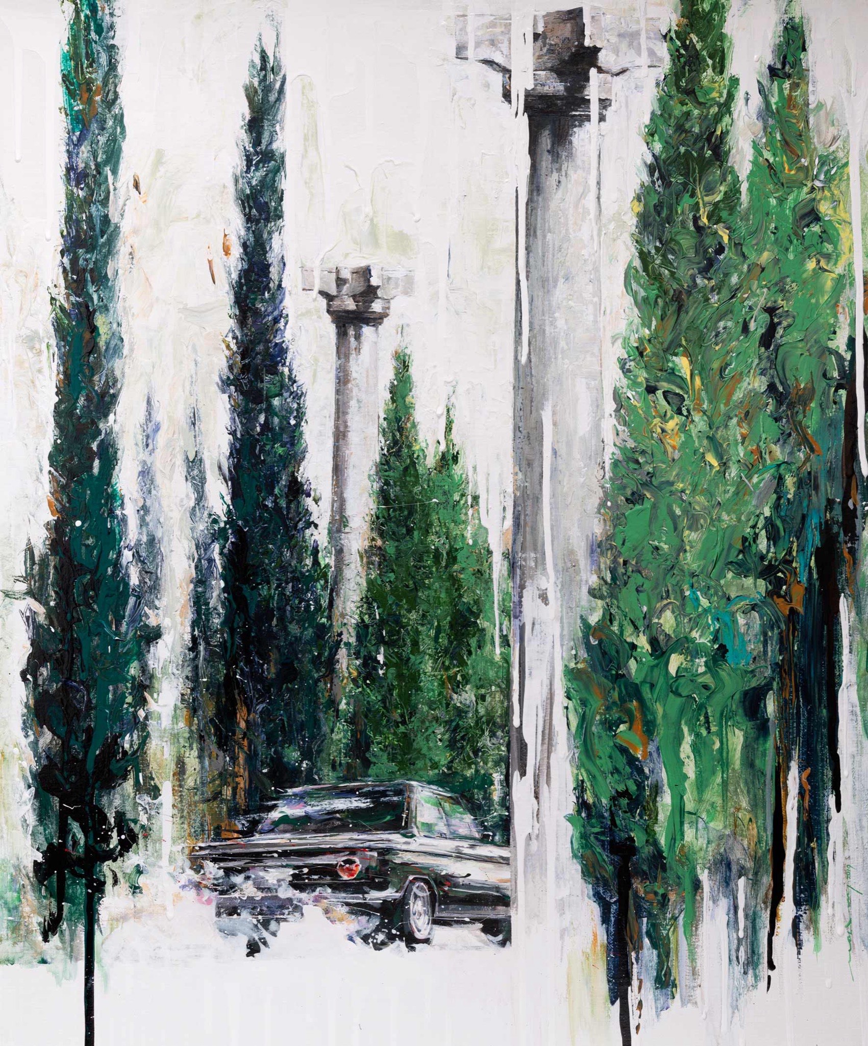 Minseok Kang 강민석 Stray Racer XIX 길 잃은 레이서 60.6×72.6cm Acrylic on Canvas 2019 Korean contemporary art automotive fine art 길 잃은 레이서 Stray Racer lost racer painting