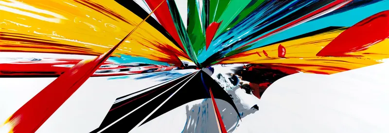 Minseok Kang, Timeleap XIX (2025) — A geometrically distorted car with artificial straight lines, Acrylic on Canvas