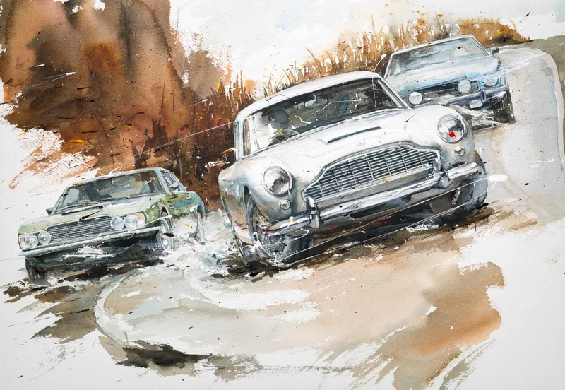 강민석 Minseok Kang, At full speed NO.16 — 프랑스 수채지 위 투명한 물성으로 담은 레이싱 카의 질주, Watercolor & Acrylic on France Paper