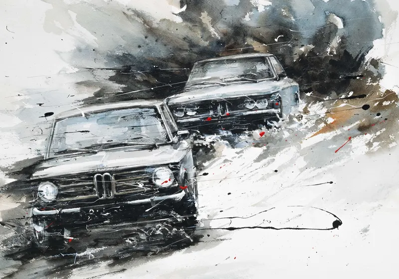 강민석 Minseok Kang, At full speed NO.18 — 프랑스 수채지 위 투명한 물성으로 담은 레이싱 카의 질주, Watercolor & Acrylic on France Paper