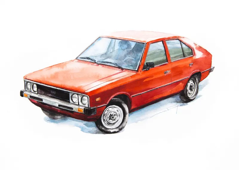강민석 Minseok Kang, Hyundai Pony — 프랑스 수채지 위 투명한 물성으로 담은 레이싱 카의 질주, Watercolor on France Paper