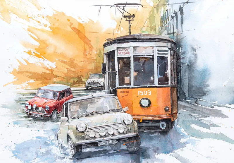 Watercolor — Minseok Kang automotive fine art
